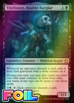 x1 Tinybones, Bauble Burglar FDN Foundations MTG 72 FOIL RARE M/NM 1x - Image 1