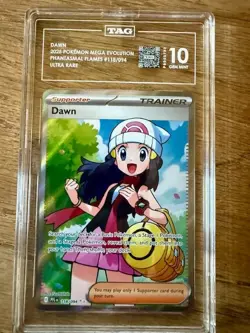 2025 Pokemon Dawn 118/094 FA Secret Rare Phantasmal Flames TAG 10 Gem Mint - Image 1