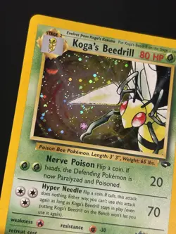 Koga's Beedrill 9/132 Holo Rare Gym Challenge Pokemon Card - Image 3