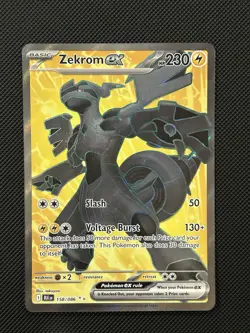Pokemon TCG Zekrom ex Black Bolt Full Art Ultra Rare 158/086 NM - Image 1