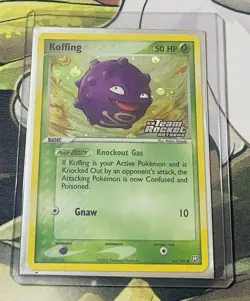 Koffing Reverse Holo Pokemon Card ex Team Rocket Returns 61/109 Ungraded Raw LP - Image 1
