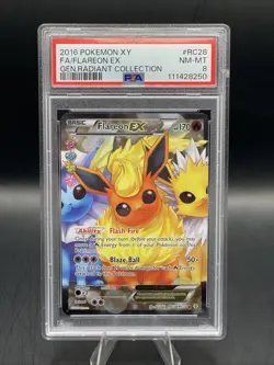 PSA 8 Flareon Ex Full Art RC28/RC32 Generations Radiant Collection 2016 Pokemon - Image 1