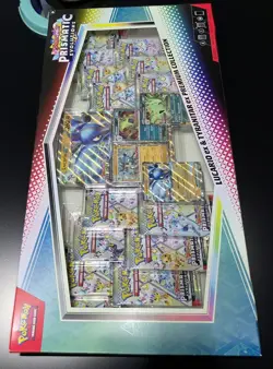 NEW-Pokemon TCG Prismatic Evolutions Lucario ex & Tyranitar ex Premium Box - Image 1
