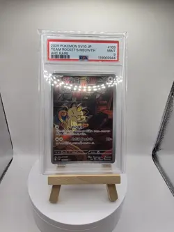 Team Rocket's Meowth #109 Pokemon Japanese Glory Of Team Rocket PSA 9 - Image 1