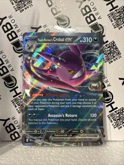 Pokemon TCG Team Rocket's Crobat ex 122/182 Destined Rivals Double Rare Holo NM - Image 1
