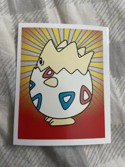 Togepi_ Merlin Stickers 2001_P2_ Pokemon Togepi Sticker Merlin 2001 - Image 1