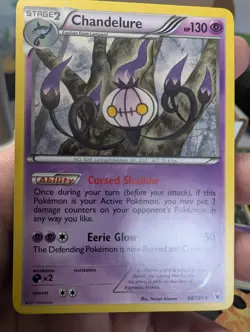 Pokemon TCG - Chandelure 60/101 Noble Victories Rare VLP-NM - Image 1