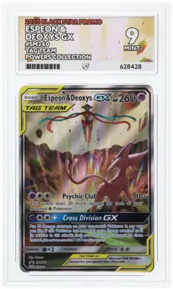 Pokemon Espeon & Deoxys GX TAG TEAM SM240 Black Star Promo Sun & Moon ACE 9 - Image 1