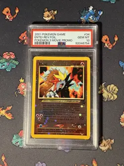 Pokemon Entei #34 WOTC Promo PSA 10 GEM MINT *SWIRL* - Image 1