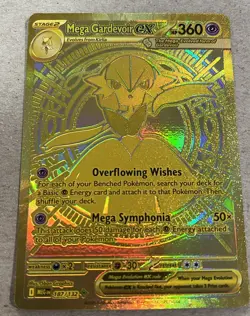 2025 Pokemon Mega Evolutions Mega Gardevoir Gold Hyper Rare 187/132 Pack Fresh! - Image 1