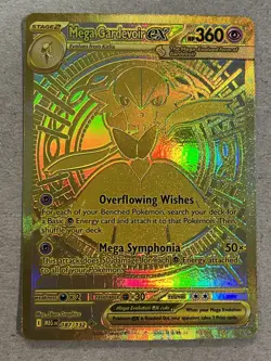 2025 Pokemon Mega Evolutions Mega Gardevoir Gold Hyper Rare 187/132 Pack Fresh! - Image 2