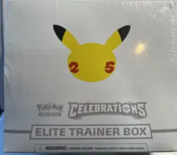 New! Pokemon Celebrations Elite Trainer Box ETB TCG 25th Anniversary Edition Box 820650809439 - Image 1