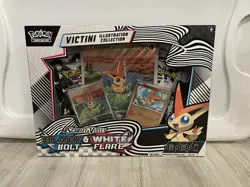 Pokemon TCG Victini Illustration Collection Box! Black Bolt/White Flare! Sealed! - Image 1