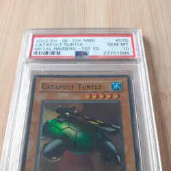 2002 Yu-Gi-Oh! MRD-075 1st Edition Catapult Turtle NA English PSA 10 GEM MINT - Image 3