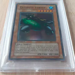 2002 Yu-Gi-Oh! MRD-075 1st Edition Catapult Turtle NA English PSA 10 GEM MINT - Image 4