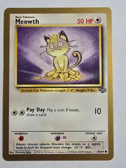 Meowth 56/64 Promo Miscellaneous Cards & Products Pokemon MP - Image 1