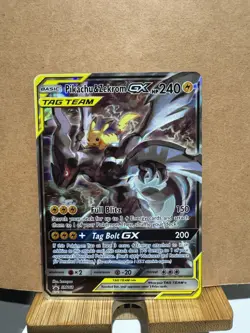 Pokemon TCG Pikachu & Zekrom GX Black Star Promo Card SM168 - Image 1