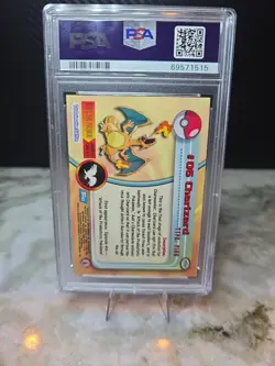 1999 Topps Pokemon TV Foil #6 Charizard Trading Card PSA 7 - Image 2