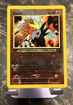 Entei 34 Black Star Promo Rare Holo Movie 2001 Wotc Pokemon Card Vintage LP - Image 1