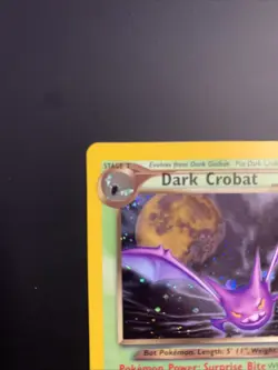 Pokemon Dark Crobat TCG Neo Destiny Holo Rare Card 2/105 LP - Image 3