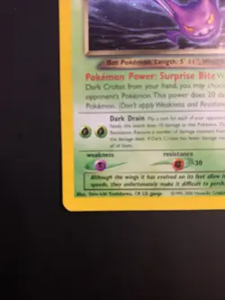Pokemon Dark Crobat TCG Neo Destiny Holo Rare Card 2/105 LP - Image 5