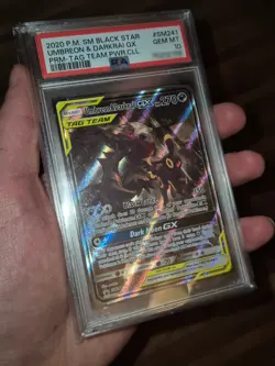Umbreon & Darkrai GX SM241 Holo Black Star PSA 10 Pokemon Card - Image 1