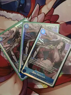 One Piece TCG Boa Hancock Super Rare Card OP07-051 English NM Foil - Image 3