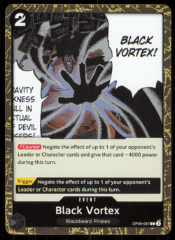Black Vortex OP09-097 Pirate Foil PRB-02 The Best Vol 2 One Piece Near Mint Card - Image 1
