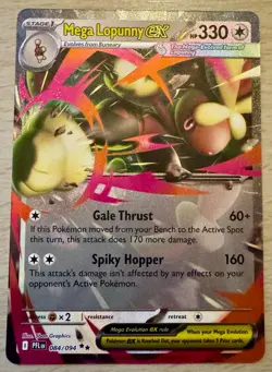 Pokemon TCG Mega Lopunny ex 084/094 Phantasmal Flames Double Rare Holo Card - Image 1