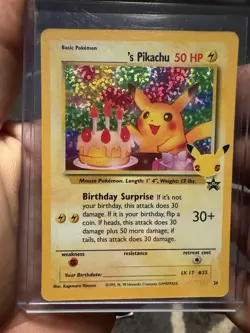 Pokemon TCG Birthday Pikachu Trading Card #24 Celebrations Classic Collection - Image 1
