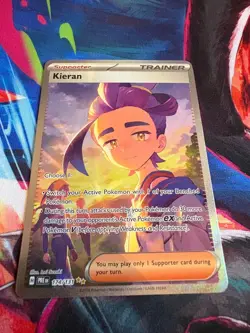 Pokemon TCG Kieran Prismatic Evolutions Card 174/131 Sir NM Condition - Image 1