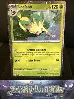 Pokemon Card Leafeon SVP 170 Prismatic Evolutions Black Star Promo NM - Image 1