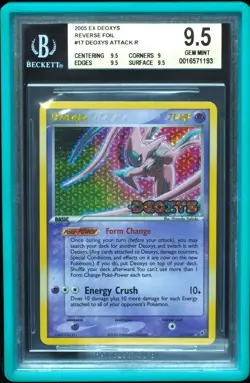 Deoxys 17/107 Reverse Holo BGS 9.5 Gem Mint EX Deoxys Pokemon Card - Image 1