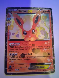 Pokemon TCG Flareon EX Holo Full Art Ultra Rare Card RC6/RC32 - Image 2