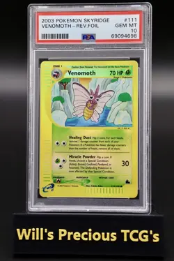 PSA 10 Venomoth 111/144 Skyridge 2003 Reverse Holo Rare Pokemon Card GEM MINT - Image 1