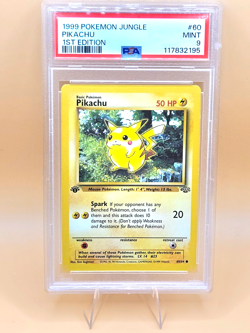 Pokemon Card 60/64 Pikachu 1st Edition Jungle English - PSA 9 NEW CERT - Image 1