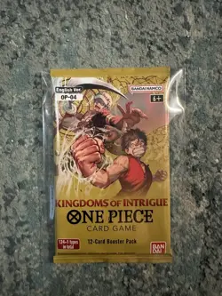 Kingdoms of Intrigue Booster Pack One Piece Card Game OP-04 English New Sealed - Image 1