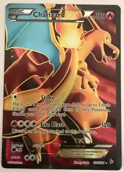 Pokemon TCG Charizard EX Full Art Holo Card 100/106 Flashfire Ultra Rare - Image 1