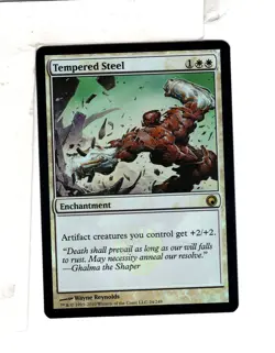 MTG SkeenAB Tempered Steel FOIL from Scars of Mirrodin. NM. - Image 1