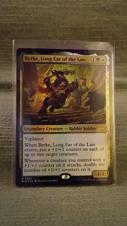Byrke, Long Ear of the Law Bloomburrow 0380 Mythic Foil MTG NM - Image 1