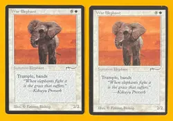 MTG WAR ELEPHANT (x2) Arabian Nights (OldManMTG 011-685) - Image 1