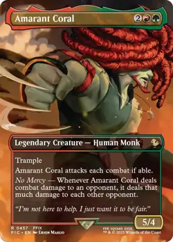 MTG Amarant Coral (Borderless) [FINAL FANTASY Commander] Foil Near Mint Magic - Image 1