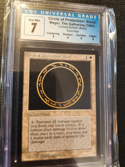 MTG Beta Circle of Protection Black CGC 7 1993 - Image 1