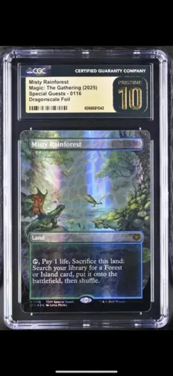 PRISTINE 10 (POP 2!) Misty Rainforest (Dragonscale Foil) Special Guests Foil - Image 1