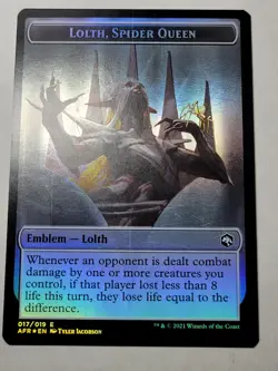 Lolth, Spider Queen/Treasure Token -Double-Sided Foil- Forgotten Realms mtg LP - Image 1