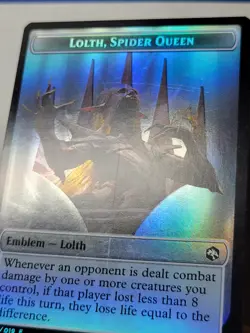 Lolth, Spider Queen/Treasure Token -Double-Sided Foil- Forgotten Realms mtg LP - Image 2
