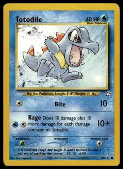 Pokemon Neo Genesis 80/111 Totodile - Image 1