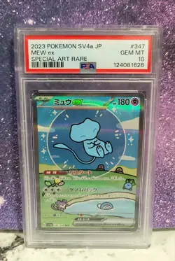2023 Pokemon Mew ex SV4a 347/190 JP Special Art Rare Gem MT PSA 10 - Image 1
