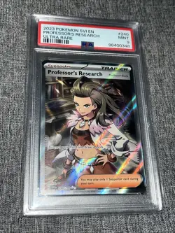2023 PSA 9 Professor’s Research #240 Full Art Ultra Rare Trainer Pokemon TCG SV1 - Image 1