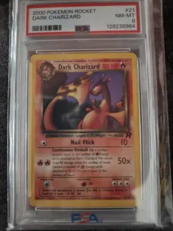 Pokemon Team Rocket Dark Charizard 2000 Psa 8 - Image 1